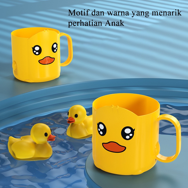 [1KG 25PCS] LBS Gelas Sikat Gigi Motif Bebek Lucu Gelas Anak Karakter Bebek Gelas Kumur Bebek Gelas Plastik