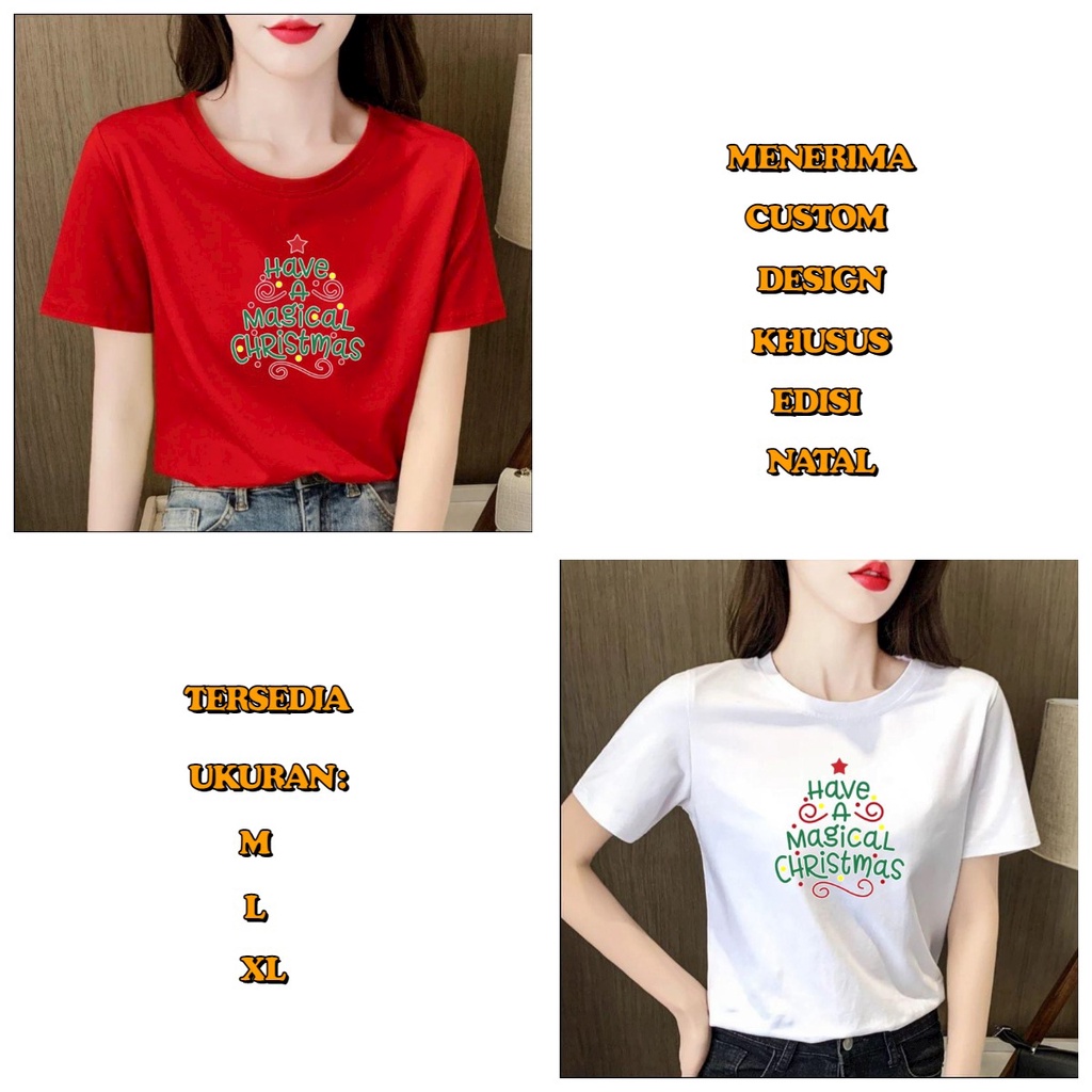 ALIPIO FASHION - BAJU OBLONG CWE CHRISMAST / fashion wanita / baju wanita / kaos wanita / edisi natal / keren