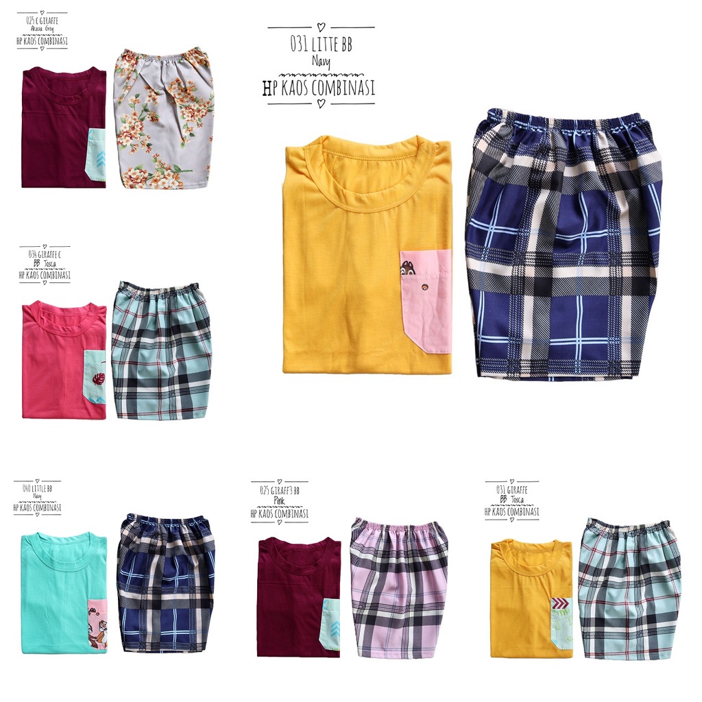 IZANY Piyama Dewasa HP / Hotpant Kaos Size L celana pendek Saten Apple