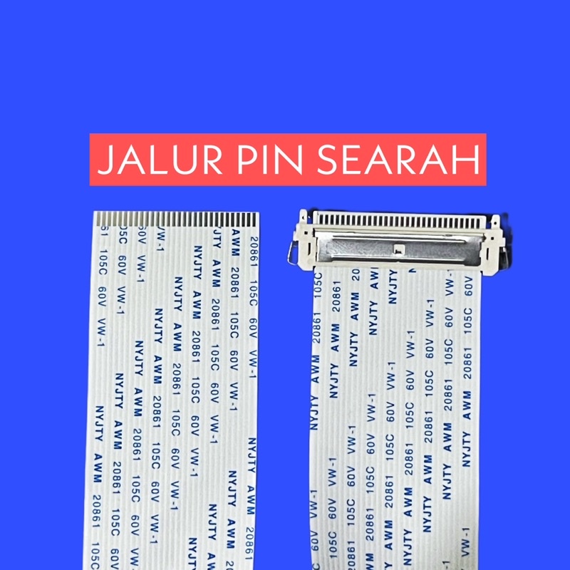 1 PCS KABEL LVDS 30 PIN 40CM 40 CM ARAH PIN SEARAH CABLE PFC 30PIN SEARAH SEJAJAR