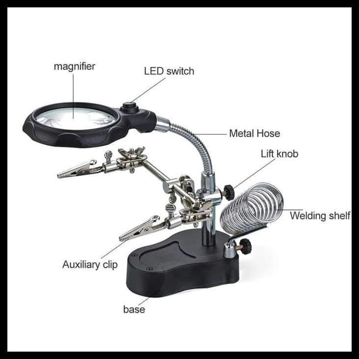 

Penjepit Pcb Dudukan Solder Kaca Pembesar Lampu Service