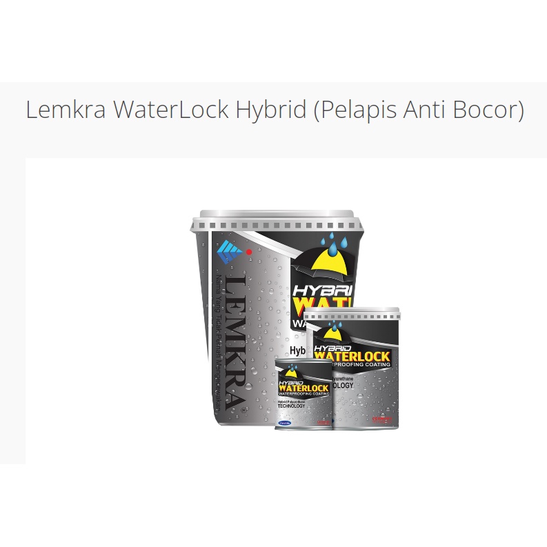 Lemkra Waterlock 1kg / Pelapis Anti Bocor