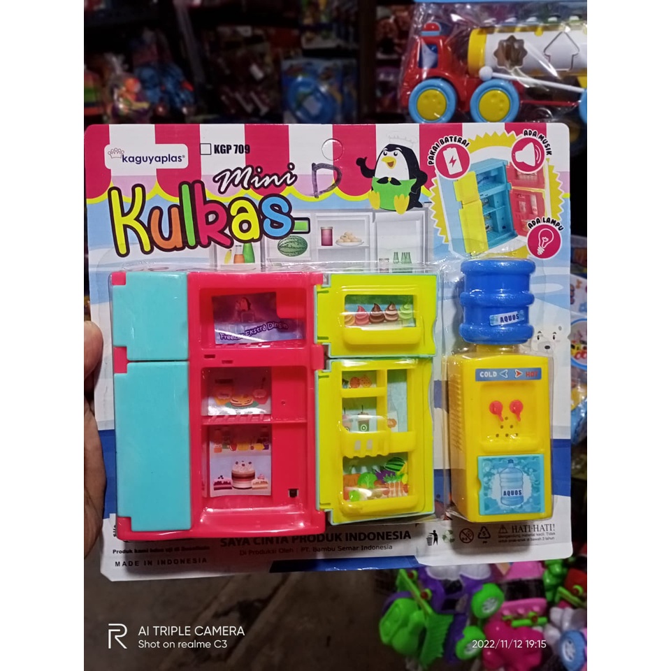 Mainan Anak Cewek Kulkas Mini Dispenser Galon Air Kulkas - Kulkasan