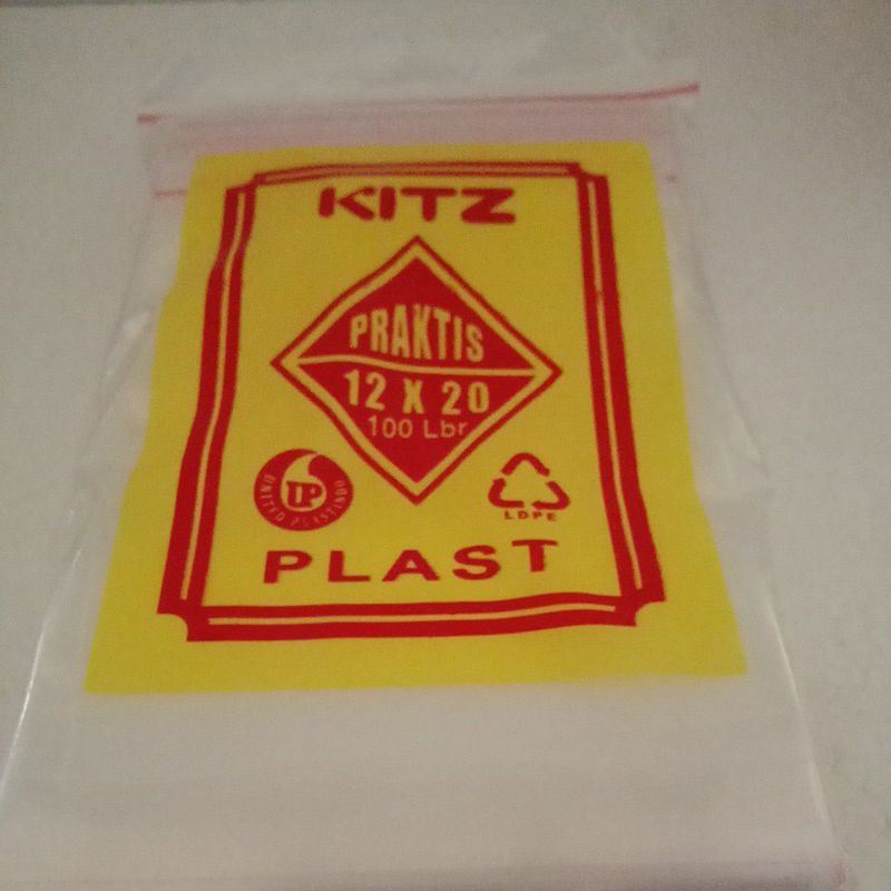 plastik klip 12x20 isi 100lembar / klip kitz plast ctik ziplock / plastik sambal / baju dll
