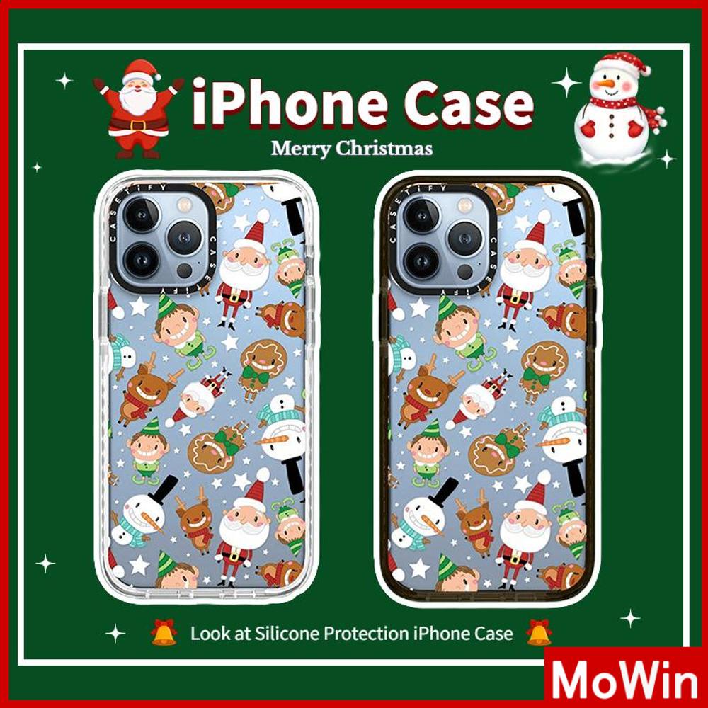 For iPhone 14 Pro Max iPhone Case Thickened TPU Soft Case Clear Case Shockproof Christmas Tree Santa Gift Compatible For iPhone 13 Pro Max 12 Pro Max 11 Pro Max 7Plus XR XS MAX