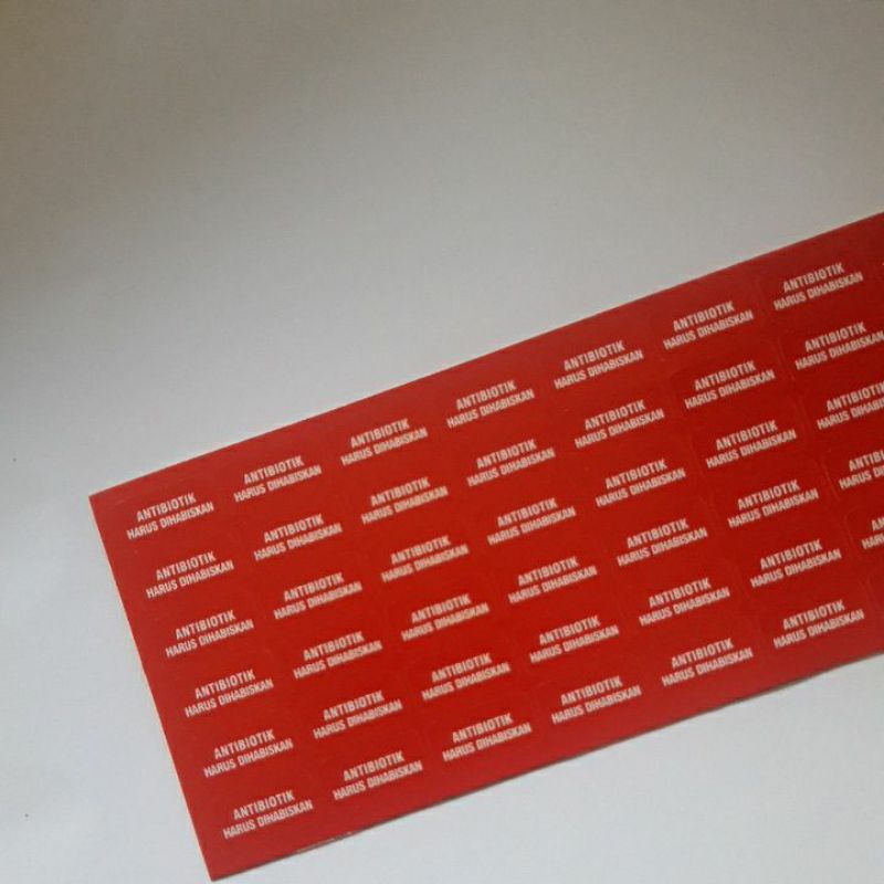 

Stiker Label Farmasi Antiboiotik Harus Dihabiskan