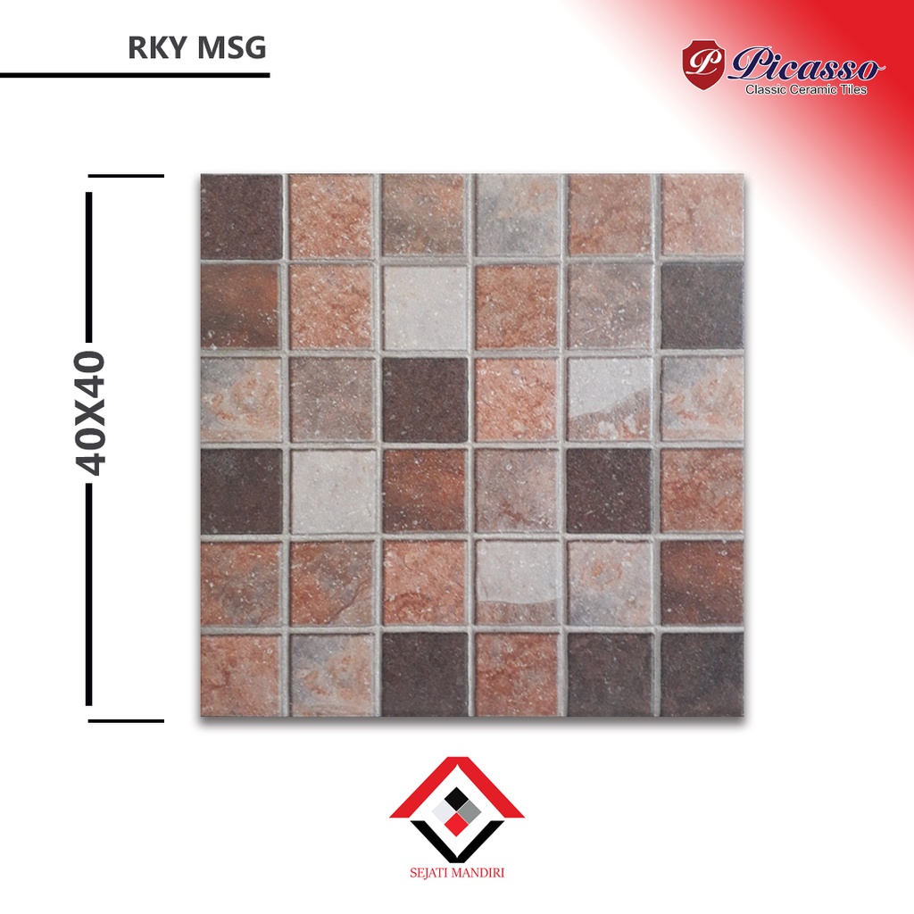 keramik 40x40 - motif batu alam - piccasso rky msg