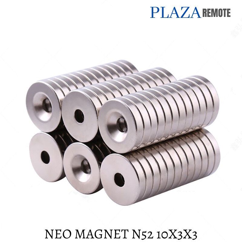 NEO MAGNET NEODYMIUM N52 SUPER KUAT COIN CINCIN LUBANG 10X3X3