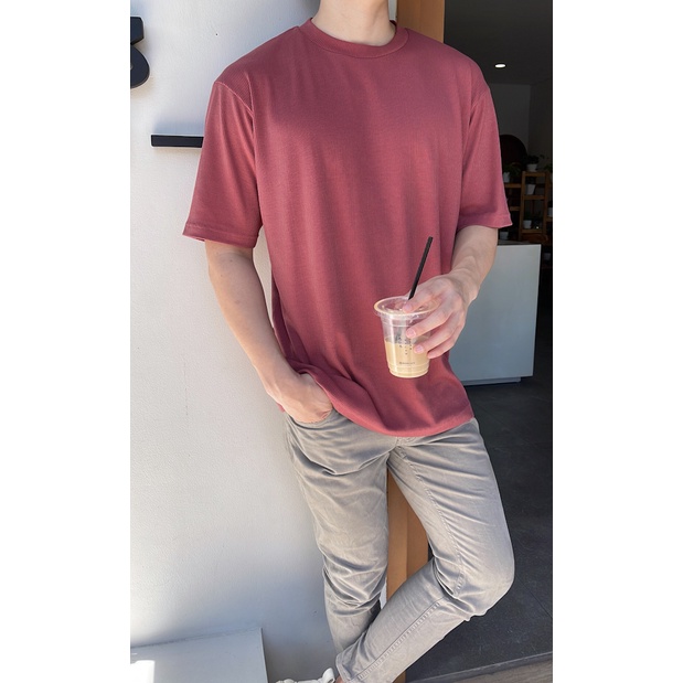 Kadaka MT-0165 Oversized Tshirt Atasan Pria Dropneedle Knit