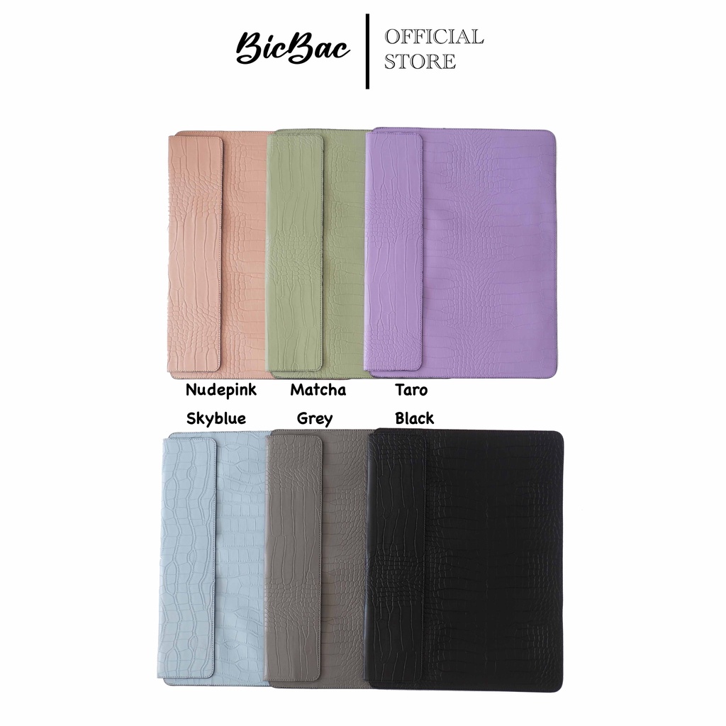 BICBAC TAS SLEEVE STANDING HOLDER LAPTOP UNIVERSAL BENTUK ENVELOPE CROCO LEATHER BAGS BAG DOMPET ANTI AIR WATERPROOF SHOCKPROOF CASE MACBOOK ASUS LENOVO ACER HP 11 12 13 14 15 NEW TOUCHBAR M1 TOUCH ID PRO DVD AIR