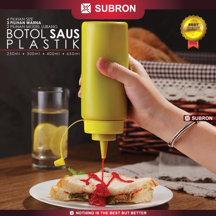 Botol Saus 1 Lubang Tomat Kecap Sambal Mayonaise - SUBRON