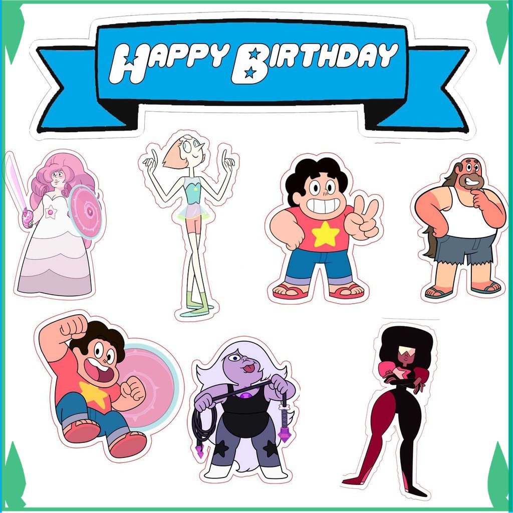 

TOPER KUE TOPPER CAKE ULANG TAHUN / HIASAN KUE STEVEN UNIVERSE FADHILSOUVENIR