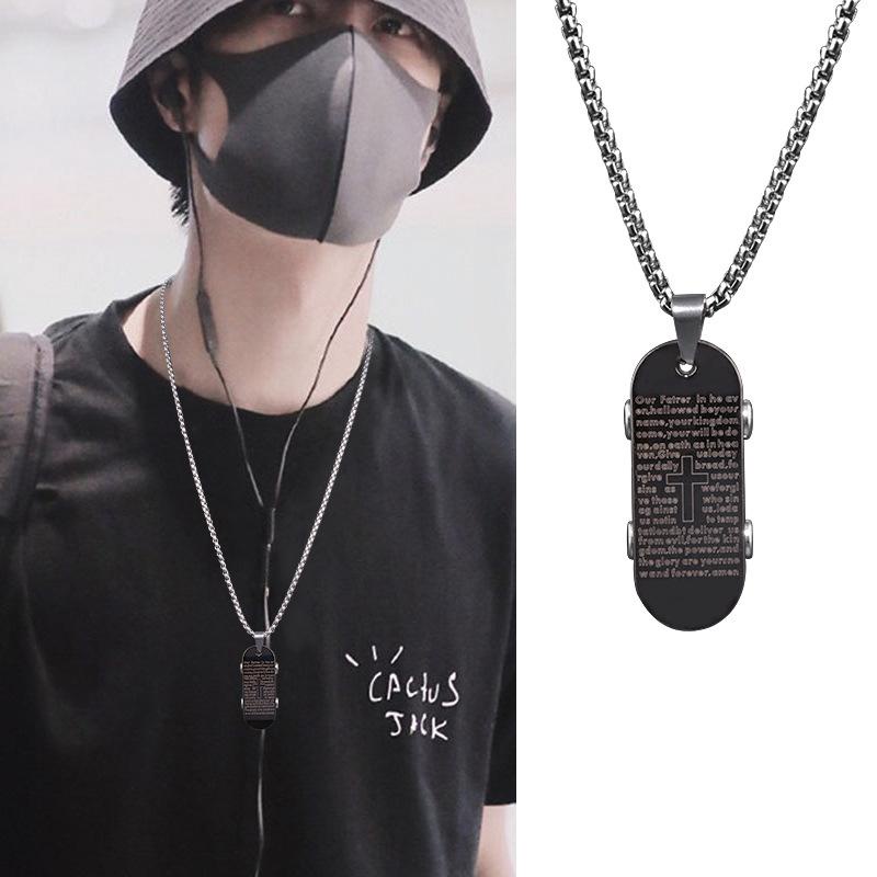 Kalung Liontin Peluit Lapis Silver Gaya Hip Hop Untuk Pria