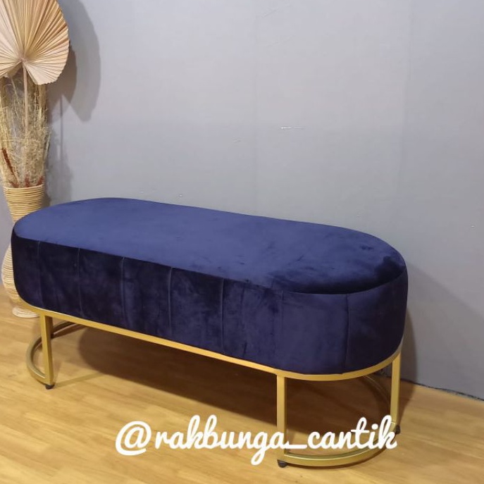 Kursi bangku stool sofa kaki besi minimalis untuk ruang tamu