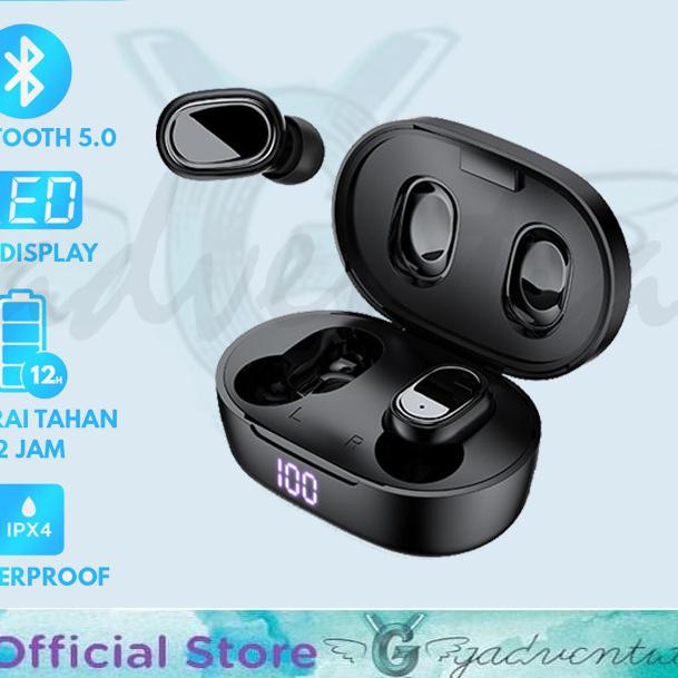 ACOME T1 AIRDOTS SMART TWS EARPHONE LED DISPLAY HEADSET BLUETOOTH 5.0 - BLACK