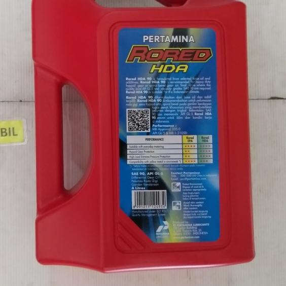 Oli Transmisi Pertamina Rored HDA 90