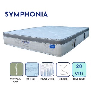 Kasur Springbed Orthopedic Pocket Spring PORTER Symphonia - KASUR Saja - 90x200