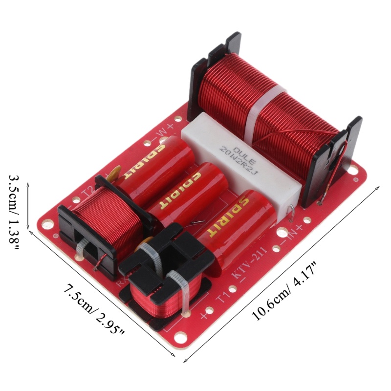 Crossover Speaker BT 250W T1 &amp; T2 Tweeter Pembagi Frekuensi Output Lebar 75mm