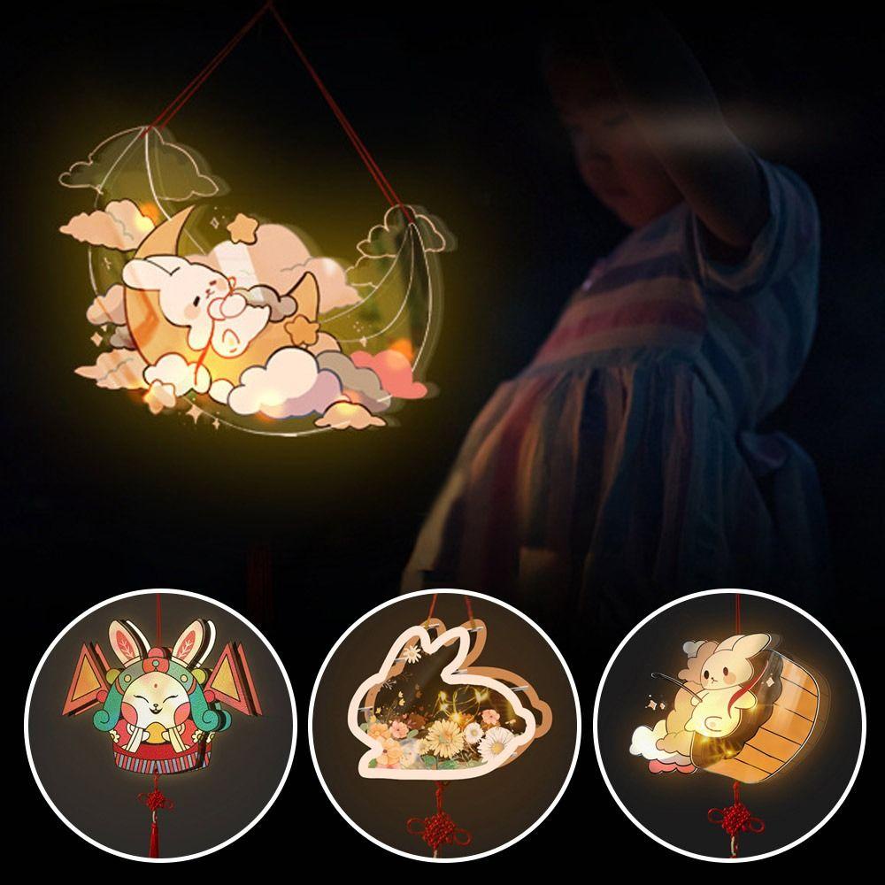 Festival Lampion Anak Nanas Dekorasi Portable Gaya Kuno Lentera Kelinci
