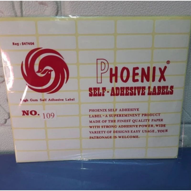 

Sticker Label / Label Harga No. 109 Phoenix (13 x 38 mm)