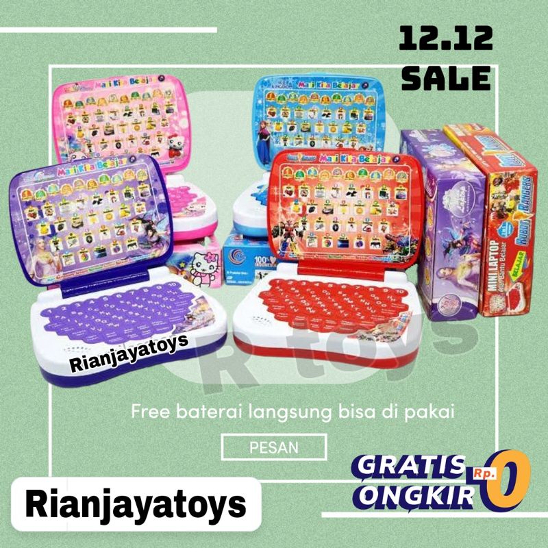 Mainan Edukasi Anak Laptop Belajar Lengkap Bahasa Mandarin Inggris Arab Dan Indonesia