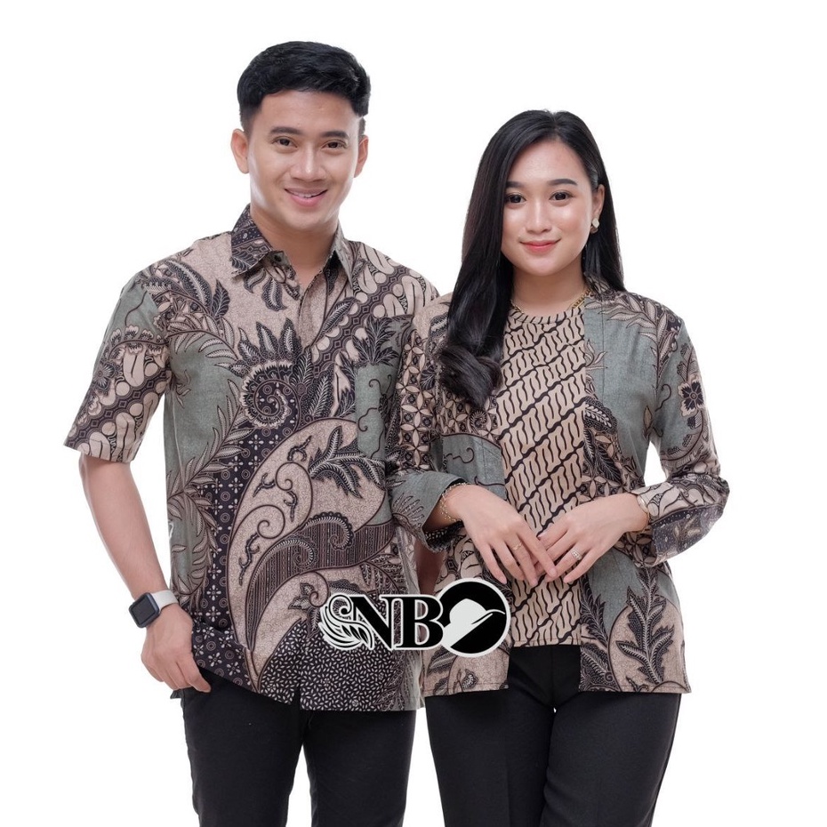 Batik Couple Modern Baju Batik Wanita Modern Atasan Batik Kerja Wanita Blouse Batik Kantor M L XL XXL Seragam Batik