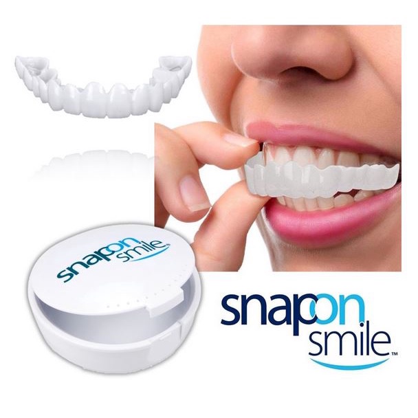 Snap On Smile Veneer Instan Gigi Palsu 1 Set Sepasang Gigi Atas Dan Bawah