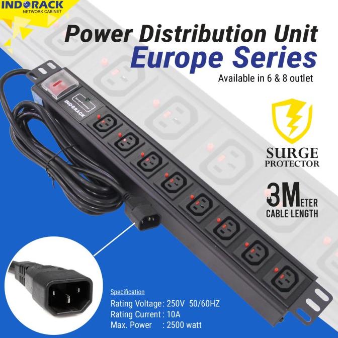 Pdu12E - Pdu 12 Outlet Europe Socket - Indorack