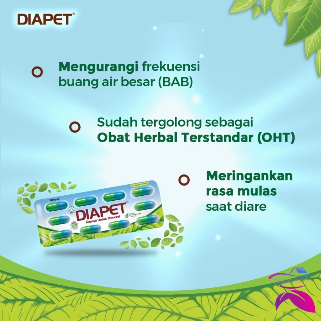 Diapet NR 4 Kapsul / Diapet 10 Kapsul Meredakan Diare - Obat Mencret