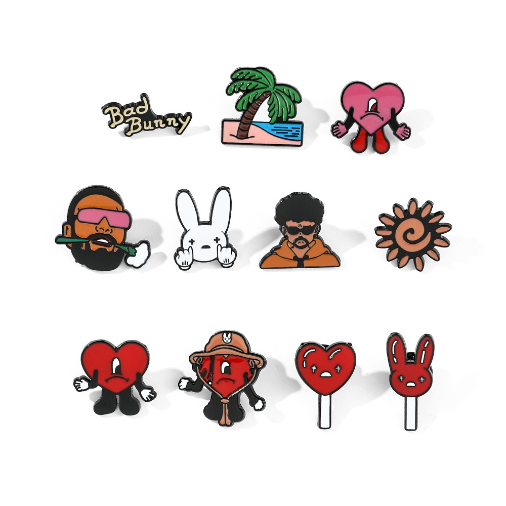 Bros Pin Desain Kartun Bad Bunny Untuk Aksesoris Pakaian