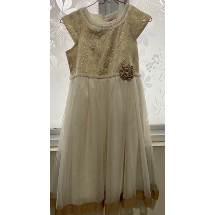 Estrella Gaun Pesta Anak - Gold (preloved)