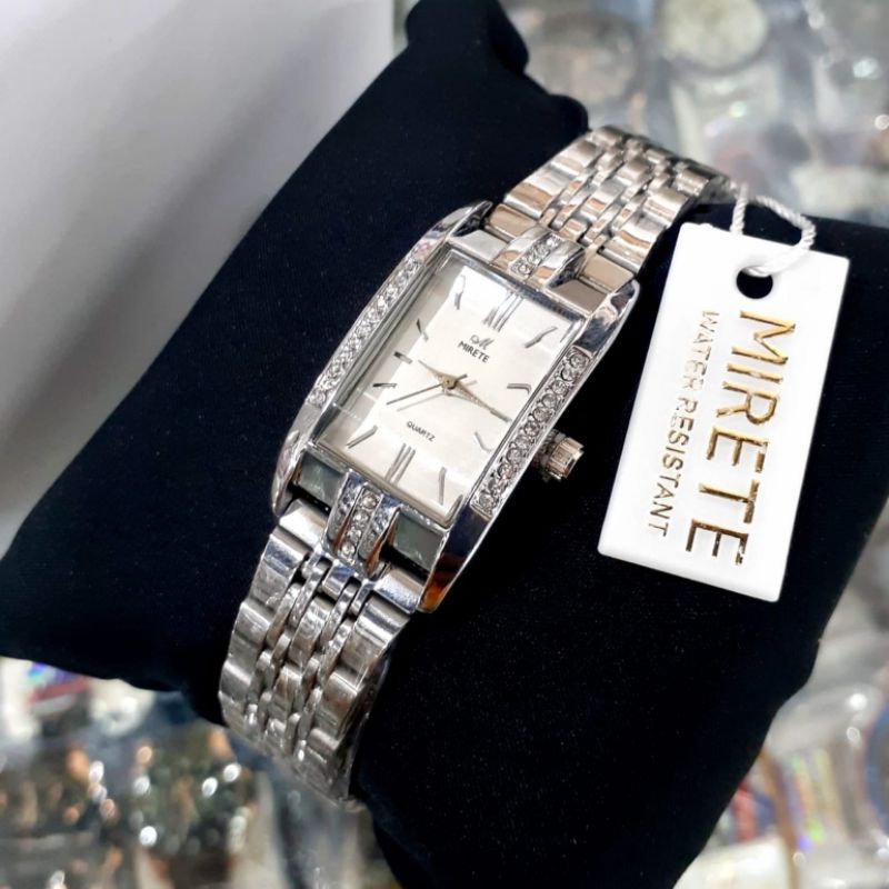 [Hot Sales] MKRETE quartz jam tangan wanita terbaru 2022 anti air original gaya korea kasual arloji kecil  jam tangan cewek hitam rosgold_Mirete