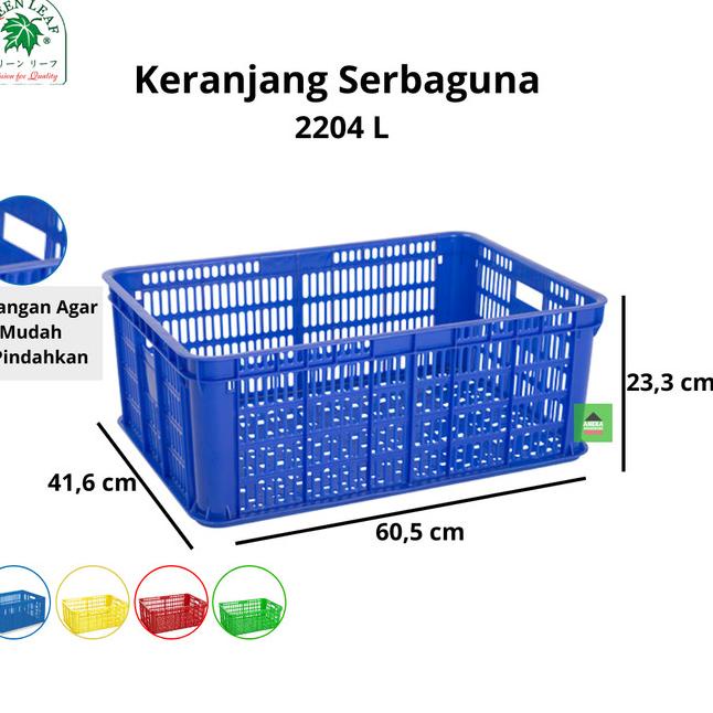 

Green Leaf Container Keranjang Industri Sebaguna 2204 L - Biru
