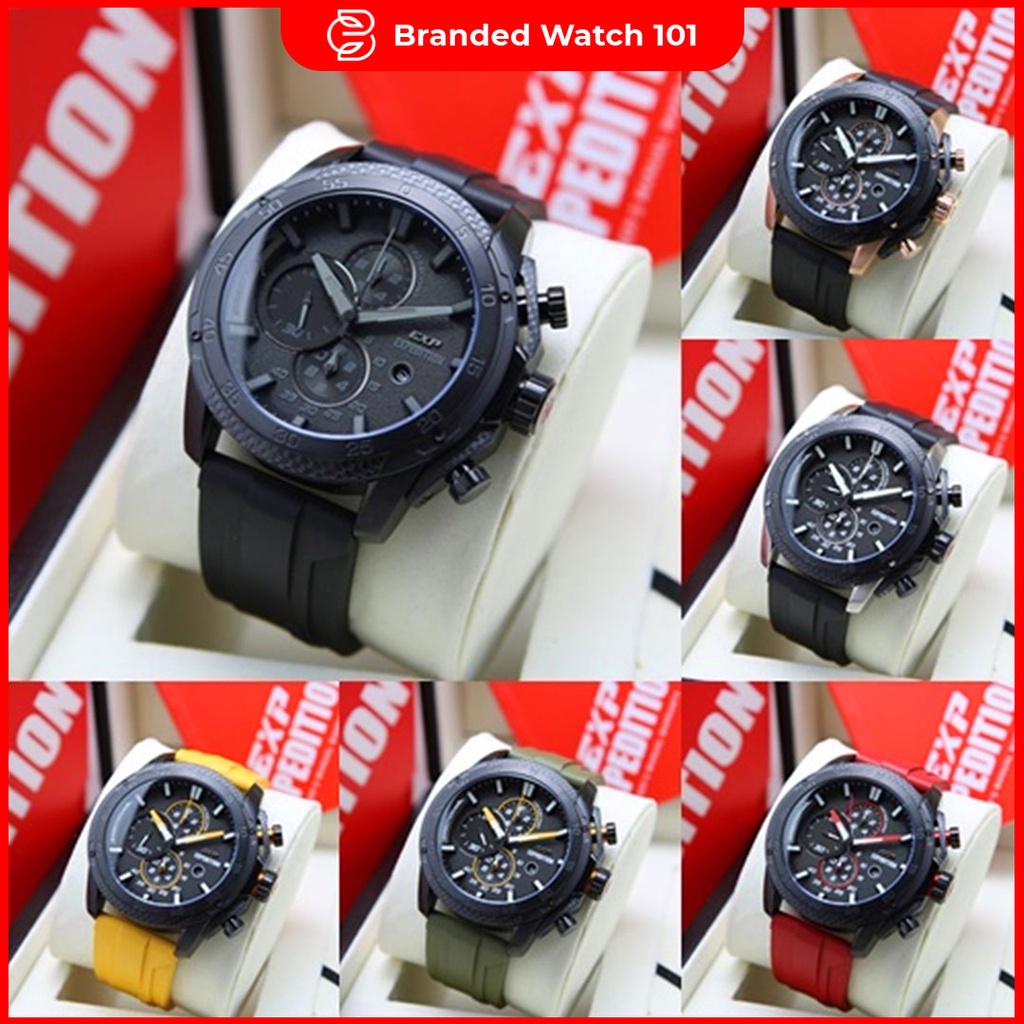 ORIGINAL Jam Tangan Pria Expedition E 6810 / E6810 / 6810 Garansi Resmi 1 Tahun, Rubber