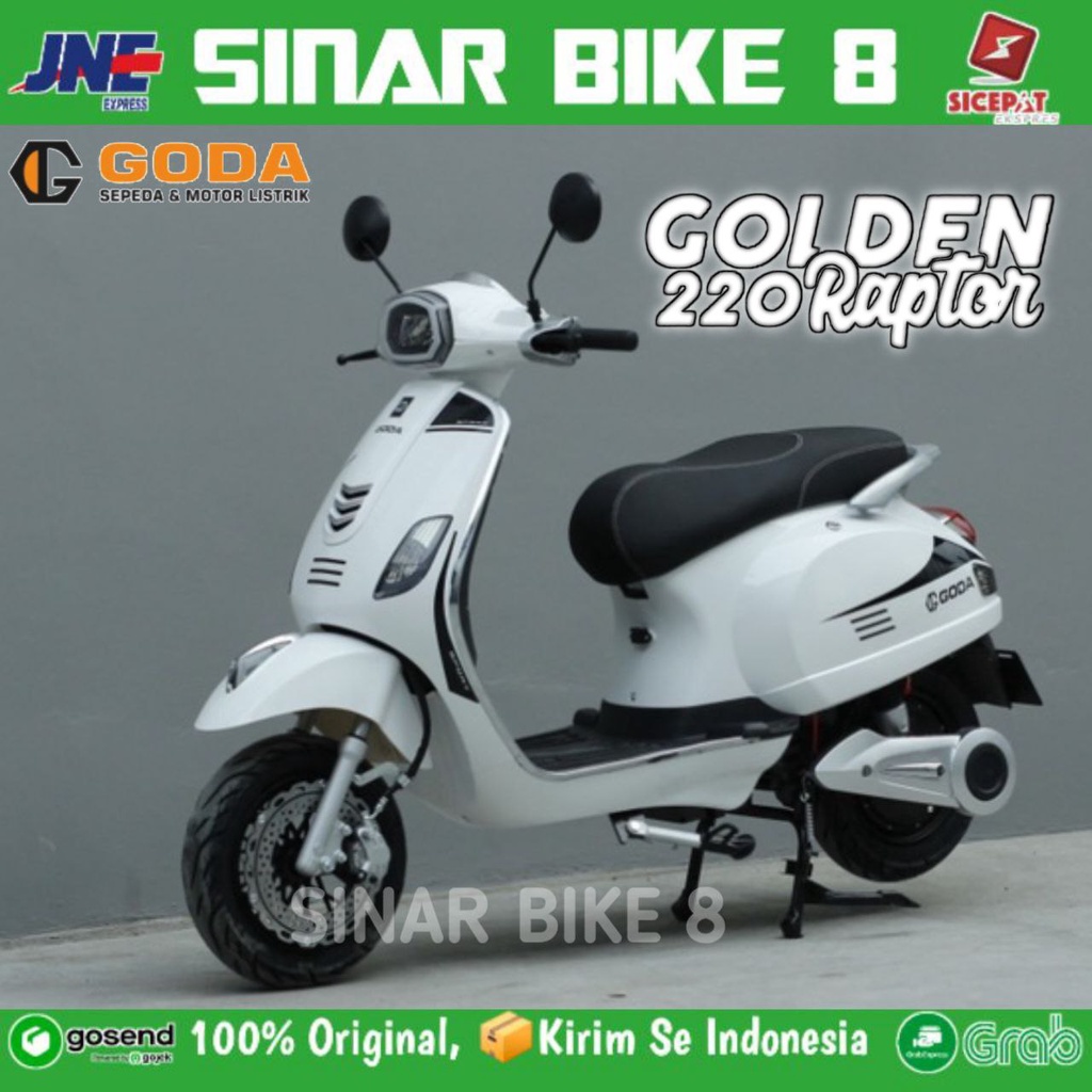 Sepeda Motor Listrik Electric E Bike GODA 220 GOLDEN RAPTOR 800Watt