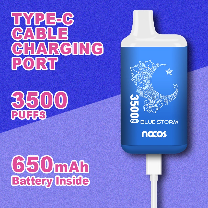 NOCOS 3500Puffs Disposable Pods Vapee sekali pakai 650mAh Charge Pod