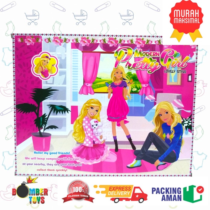 MAINAN ANAK BONEKA PRINCESS PRETTY BERBIEE 8 BAJU PANCI ANTING BERBIE BEAUTY BARBI KADO FASHION BAJU AKSESORIES