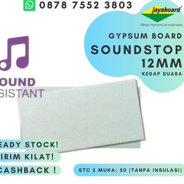 Papan Gipsum KEDAP SUARA SOUNDSTOP 12 mm - Gypsum Jayaboard