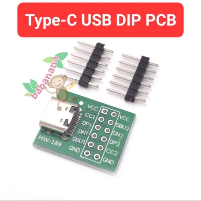 Type-C USB To PCB Adapter Converter DIP connector Solder Pinboard