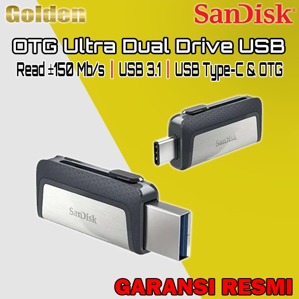 Sandisk Otg Ultra Dual Drive Usb Type-C 32gb 64gb 128gb 256gb 512gb