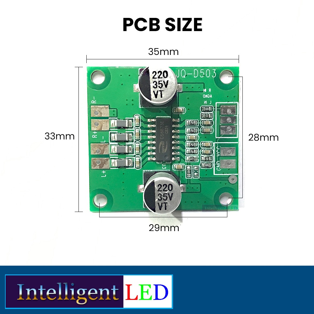 Power Amplifier Module Board Stereo Audio MP3 2x40W DC7V-26V D503