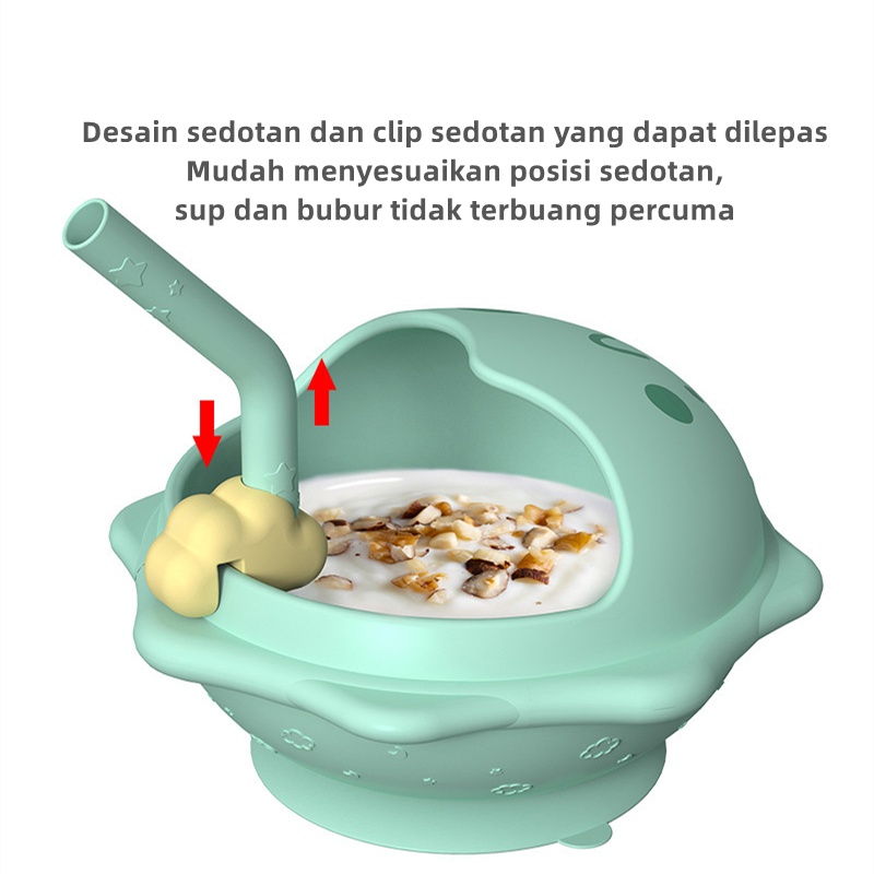 Piring Bayi Kepiting Silikon / Silicone Baby Plate Crab / Mangkuk Bayi Silikon / Silicone Suction Baby Bowl  CJ01