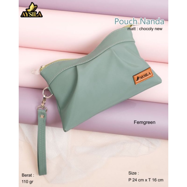 POUCH NANDA ORIGINAL BY AYSILA BAHAN CHOCOLY ANTI AIR WATERPROOF PREMIUM