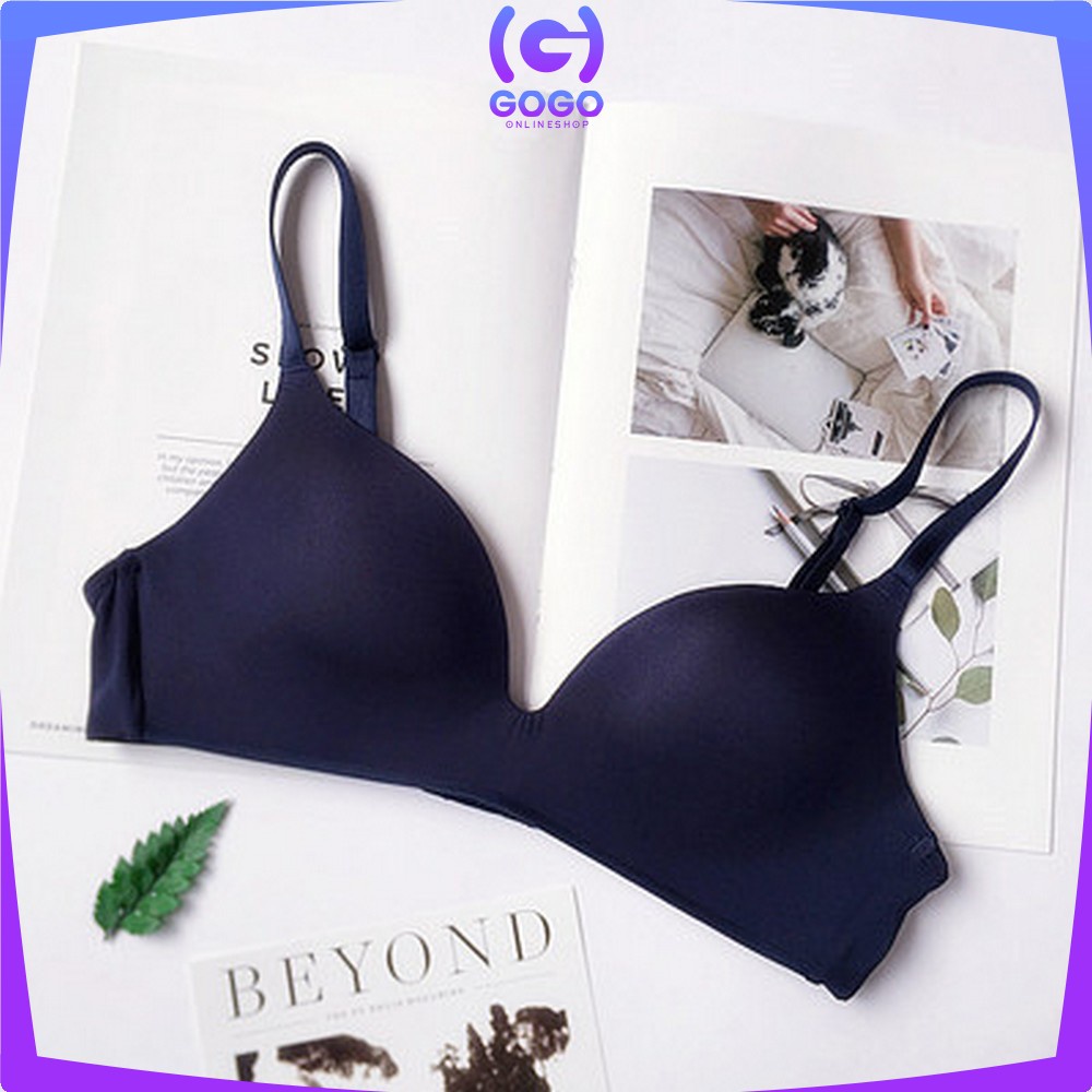 GOGO-P45 Bra BH Tanpa Kawat Bahan Halus Pakaian Dalam Wanita Bra Push Up Elastis Sexy Yoga Bra Murah