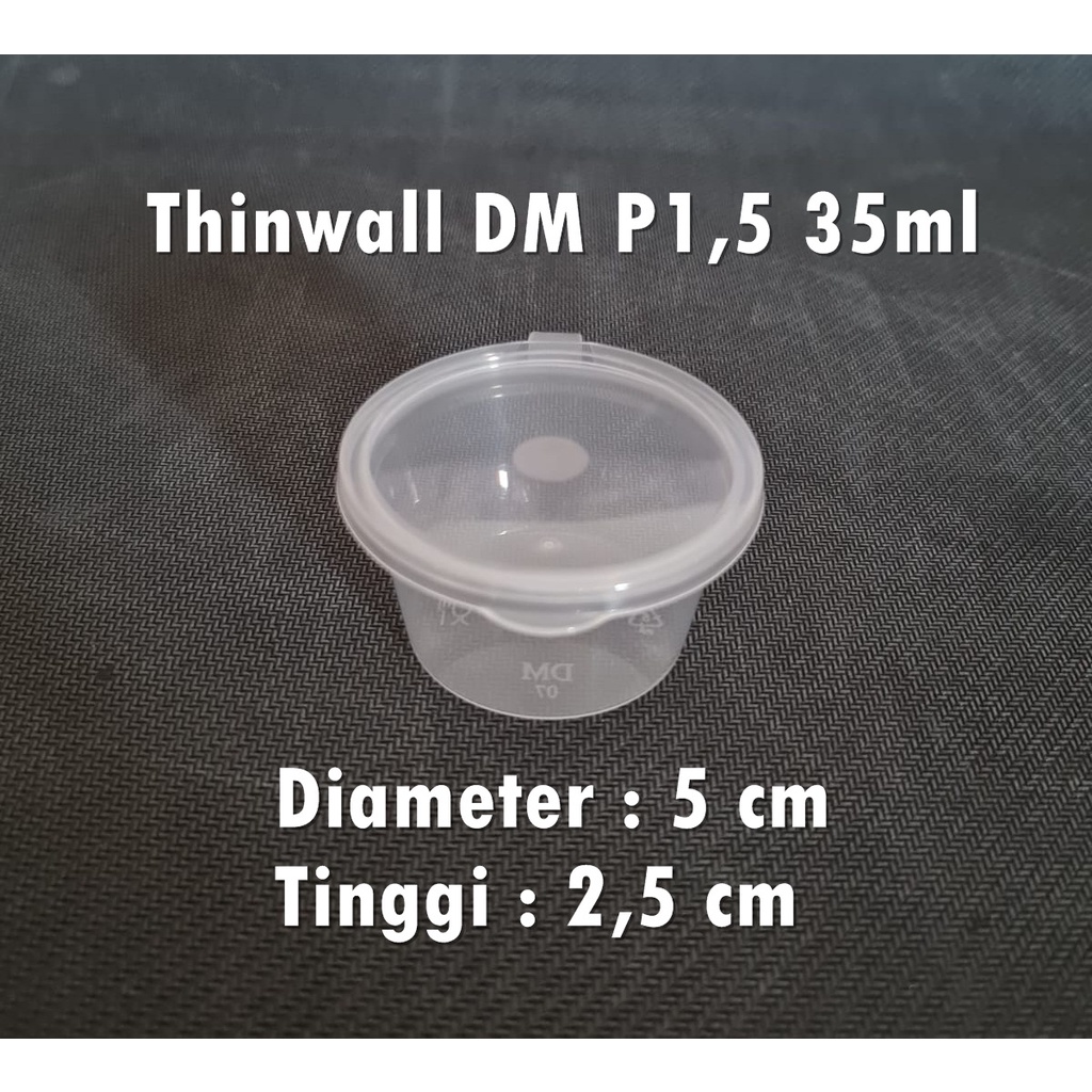 Thinwall DM P1,5 35ml Tempat Saos Sambal