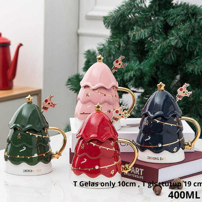 

BEST QUALITY - NOEL MUG JUMBO CHRISTMAS TREE ELLEGANT CERAMIC MUG | HAMPER NATAL