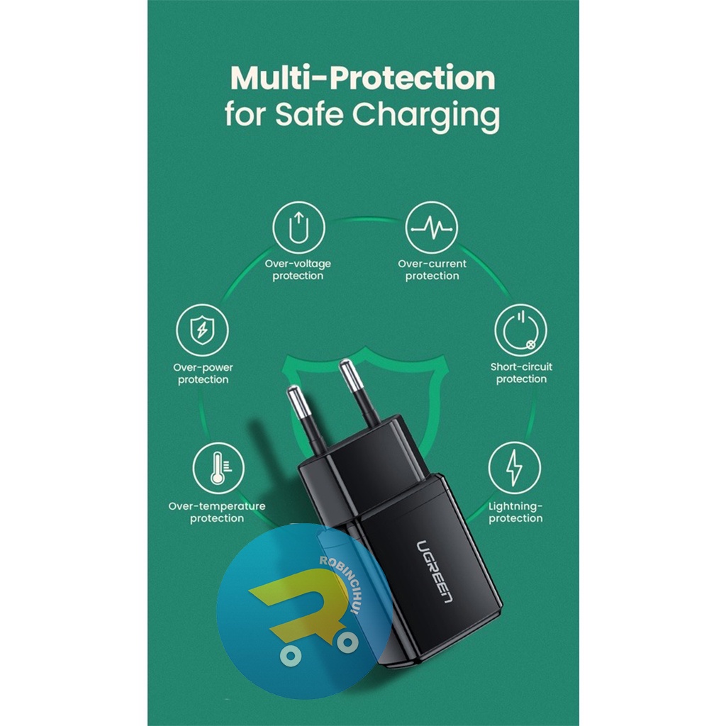 Adaptor Ugreen 5V 2.1A Fast Charging- Adapter  ugreen - casan ugreen - kepala ugreen - kepala casan ugreen - batok ugreen - Charger Ugreen - Adaptor iphone - Adapter Iphone - Casan Iphone - Kepala Iphone - Kepala Casan Iphone - Batok Iphone - Charger Iphn