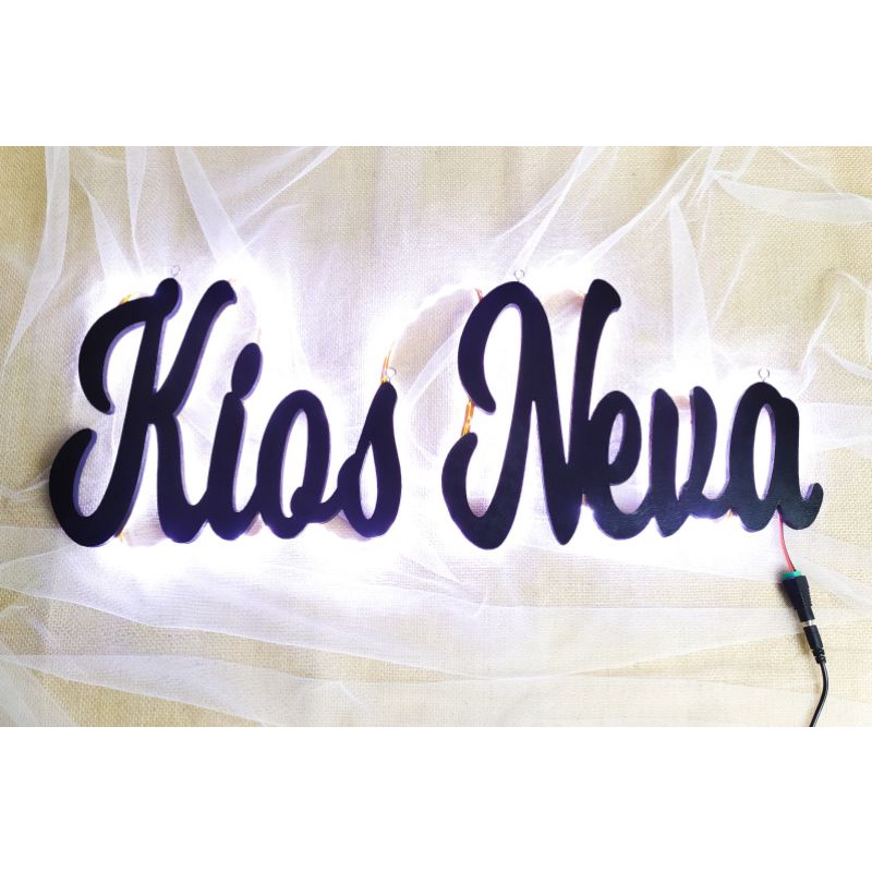 TULISAN NAMA LED (PAKET 8 HURUF PER KATA) - NAMA CUSTOM TIMBUL - HIASAN DINDING CUSTOM MURAH DEKORAS