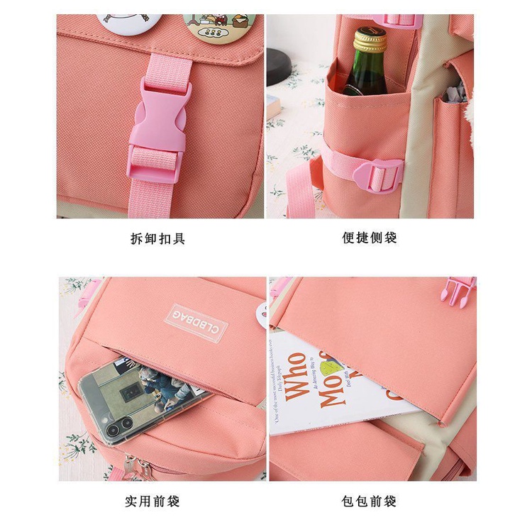 MV_Marvelouz MV806788 Tas RANSEL 4IN1 Wanita Canvas Stylish Include Gantungan terbaru 1kg bisa 1 tas supplier tas import  EL 6788 BQ3589 GT1989