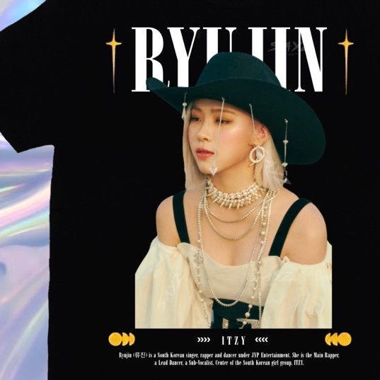Kaos Shin Ryujin ITZY NOT SHY ver TEE